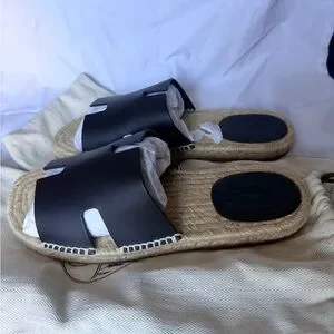 Hermès Antigua Black  Espadrille Sandals EU 43 (Run Small) | Box & Dust Bags Antigua espadrille | Hermès USA main image 2